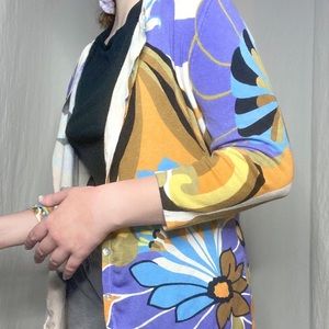 Funky patterned button up cardigan